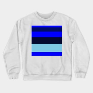 A remarkable package of Sky Blue, Blue, Dark Imperial Blue and Dark Navy stripes. Crewneck Sweatshirt